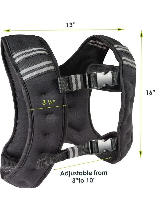 ProsourceFit Exercise Weighted Training Vest - 10lb, Black - Image 3