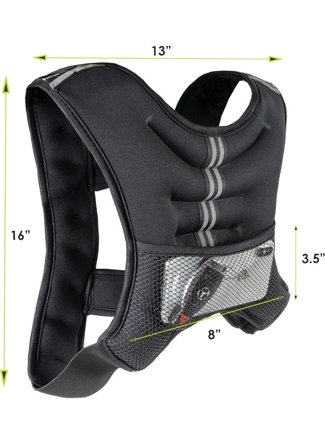 ProsourceFit Exercise Weighted Training Vest - 10lb, Black - Image 5