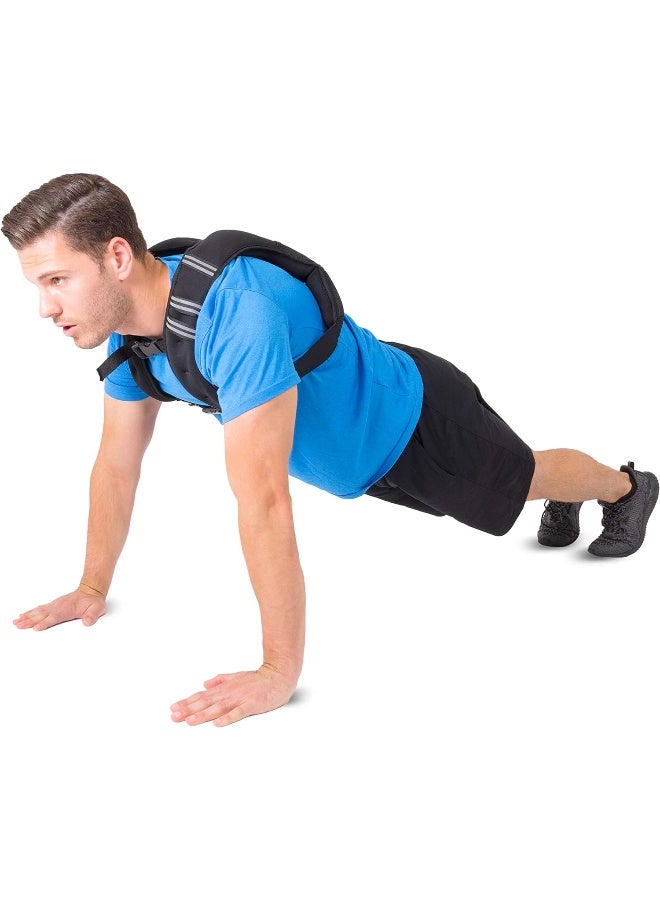 ProsourceFit Exercise Weighted Training Vest - 10lb, Black - Image 4