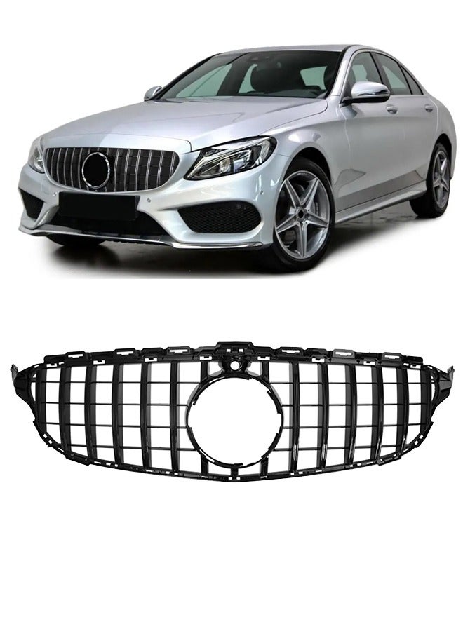 Generic Car front grille compatible with Mercedes CW205 From Model 2015 to 2018 GT With camera Hole - Image 1