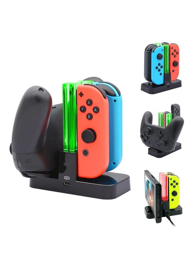 FastSnail Controller Charger Compatible with Nintendo Switch and OLED Model for Joycon, Charging Station for Joy Con and for Pro Controller with Charger Indicator and Charging Cable - Image 1