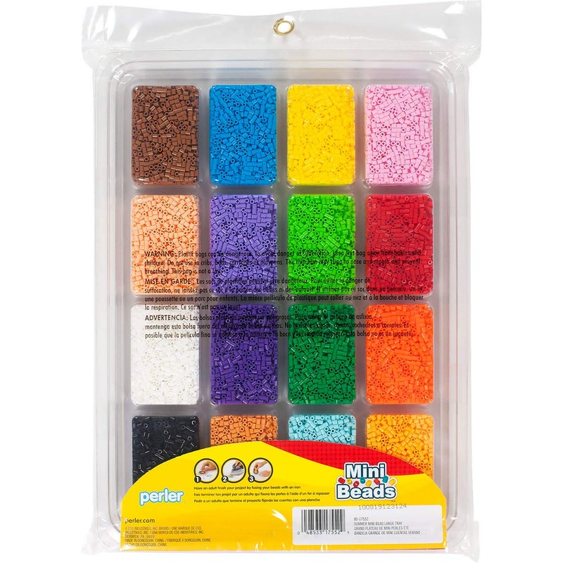 Perler Colors Mini Beads, 16000pcs, Summer Large Tray - Image 2