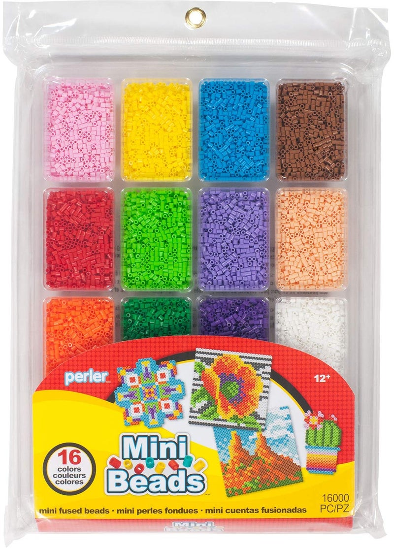 Perler Colors Mini Beads, 16000pcs, Summer Large Tray - Image 1
