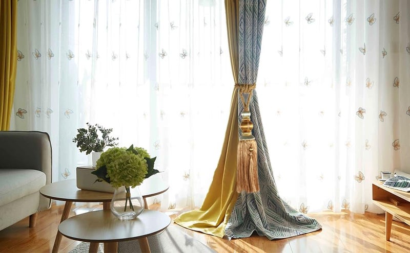 yawpnan Paired Lantern Single Hanging Ball Tassels Curtains Buckle Sling Binding Lantern Tiebacks Handcrafted Braided Buckle Drapery Curtain Holdbacks Window Treatments for Home 2 Pack - Image 5