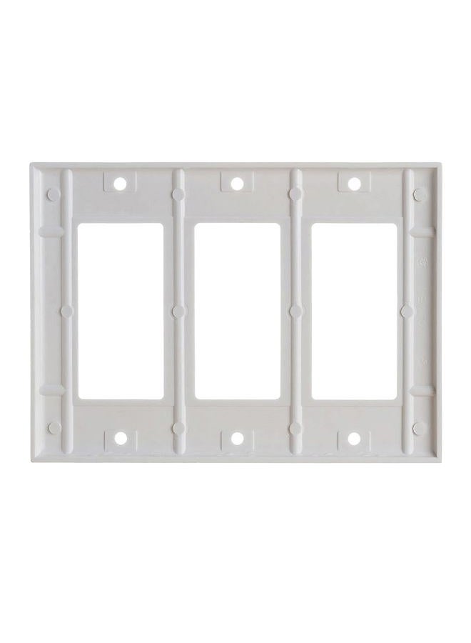 Cmple 3-Gang Decora Wall Plate Standard Size Decorator Light Switch or Receptacle Outlet Wall Plate - White - Image 2