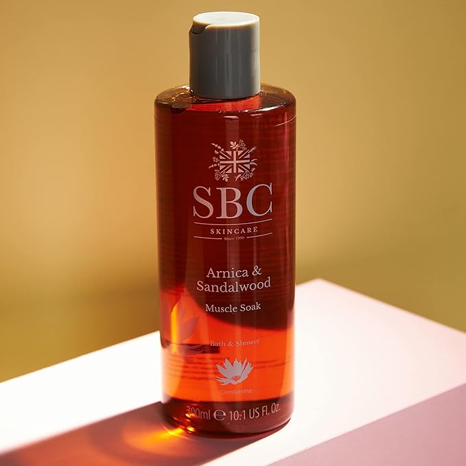 SBC Skincare Arnica Sandalwood Muscle Soak 500ml Soothing Bubble Bath For Men And Women Vegan Friendly Bath Soak Bath Soak For Muscle Tension Comforting Bubble Bath