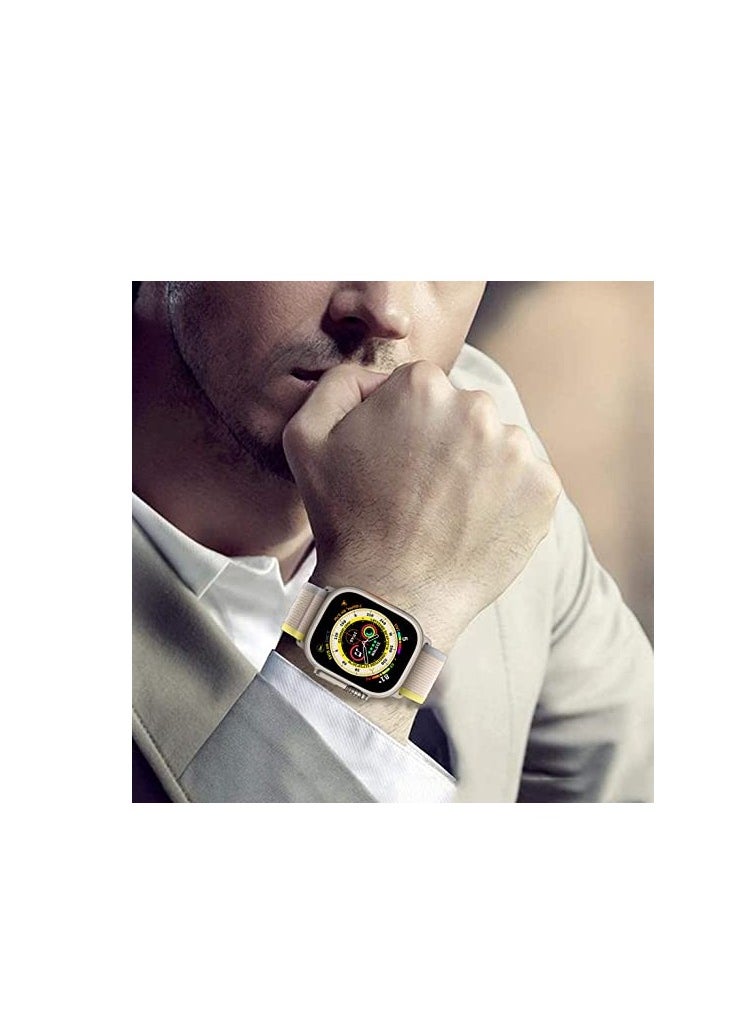 BAND2u - Trail Loop Apple Watch Replacement Band 49mm 45mm 44mm - Yellow Beige - Image 1