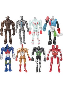 Pack of 8 13cm Movie Iron Fist Zeus Atomic Midas Adam Invader Robot Boy Action Figure Toy Gift