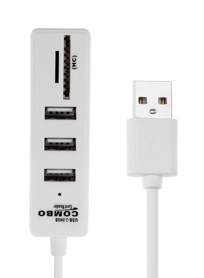 NIBEMINENT 3 Port USB Hub White - Image 1