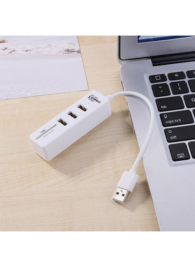 NIBEMINENT 3 Port USB Hub White - Image 2