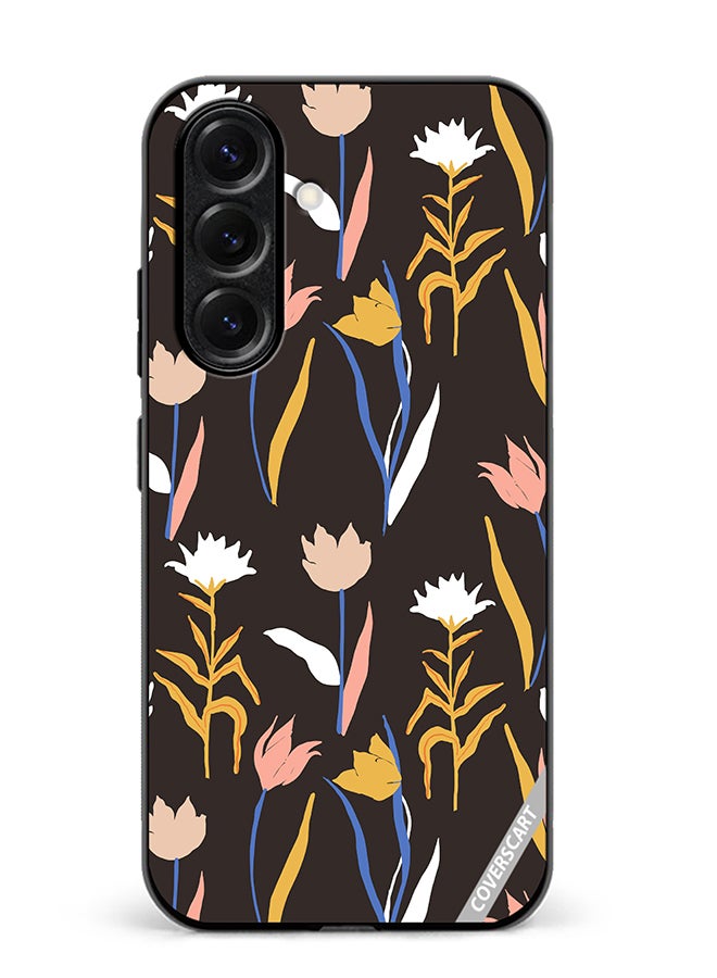 Protective Case Cover For Samsung Galaxy S25 Plus Abstract Simple Shape Flowers And Plants Seamless Pattern Design Multicolour