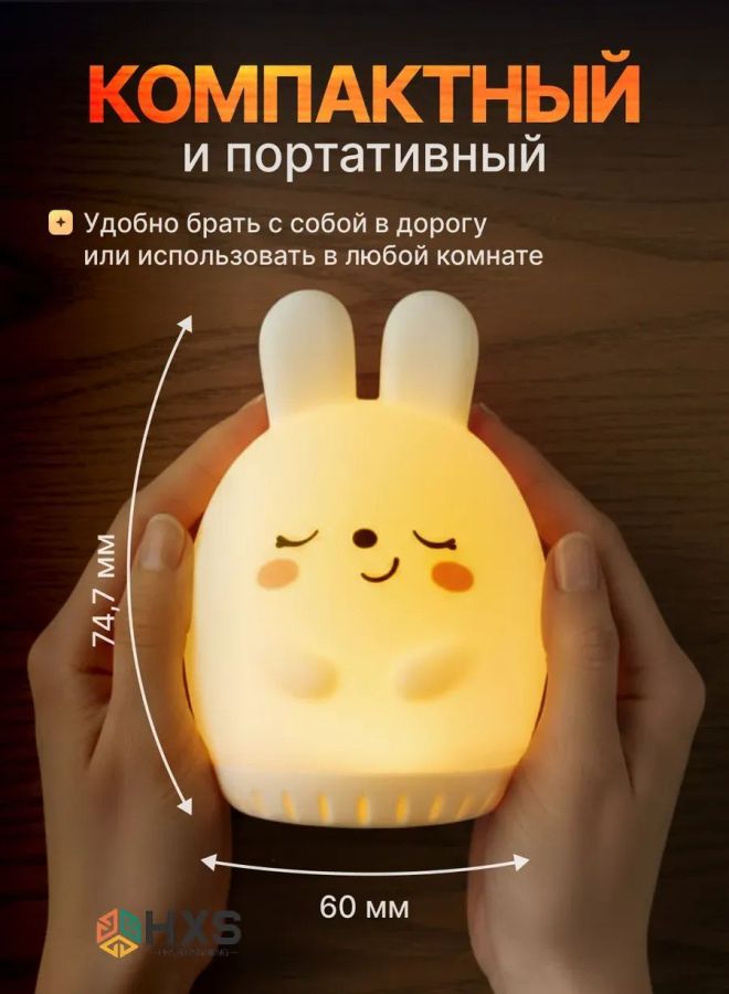 Mini animal sleep aid, portable with music, white noise, stress relief, soothing sleep aid, and night light. - Image 2