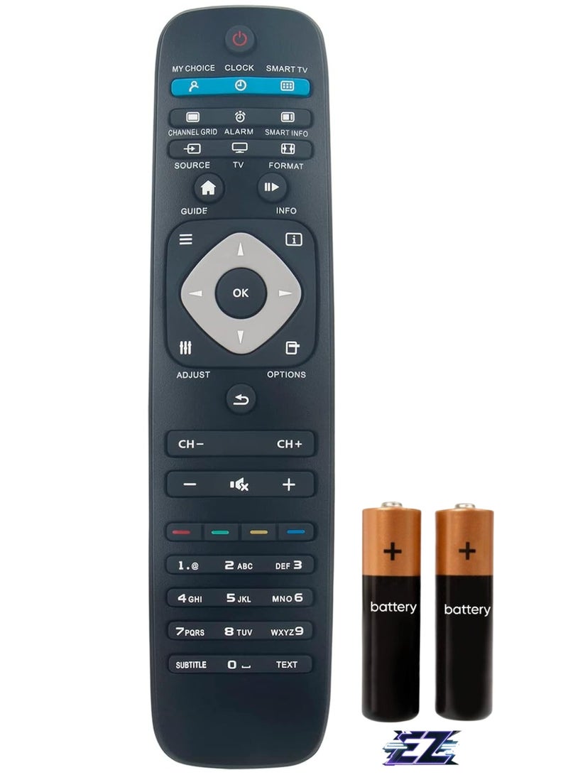 ELTRAZONE Replce Remote Control fit for Philips LED TV 28HFL3010T 28HFL5010 24HFL3009D 24HFL3010T 32HFL5010T 40HFL5010T 55HFL5010T BDL4220QL 42HFL7009D 40HFL3010T 48HFL5010T with battery - Image 1