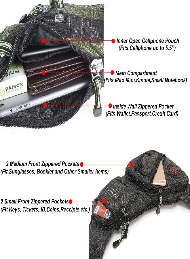 NicGid Nicgid Sling Bag Chest Shoulder Backpack Crossbody Bags for Men Women - Image 3