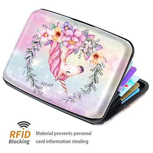 Coco Rossi Mini Credit Card Holder for Women,RFID Blocking Slim Hard Card Case ID Case Travel Wallet - Image 2