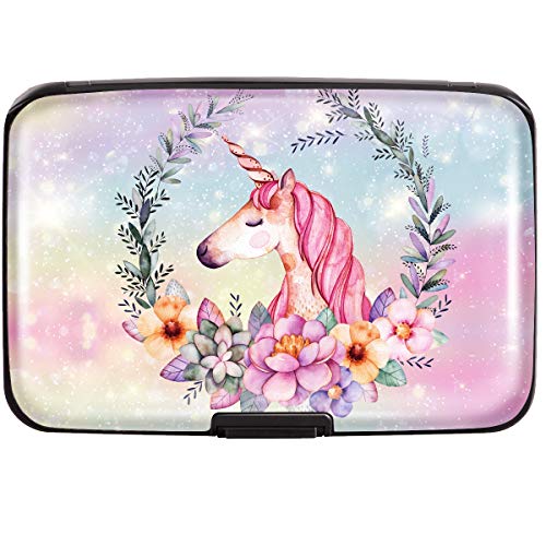 Coco Rossi Mini Credit Card Holder for Women,RFID Blocking Slim Hard Card Case ID Case Travel Wallet - Image 3