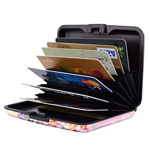 Coco Rossi Mini Credit Card Holder for Women,RFID Blocking Slim Hard Card Case ID Case Travel Wallet - Image 4