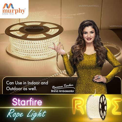 Murphy 2835-120 LED High Lumen Waterproof Indoor Outdoor Home Deorative, Diwali Lights, Rope Pipe Light, Cove Light (120 Led/Mtr) (Natural White, 20 Meter) - Image 3