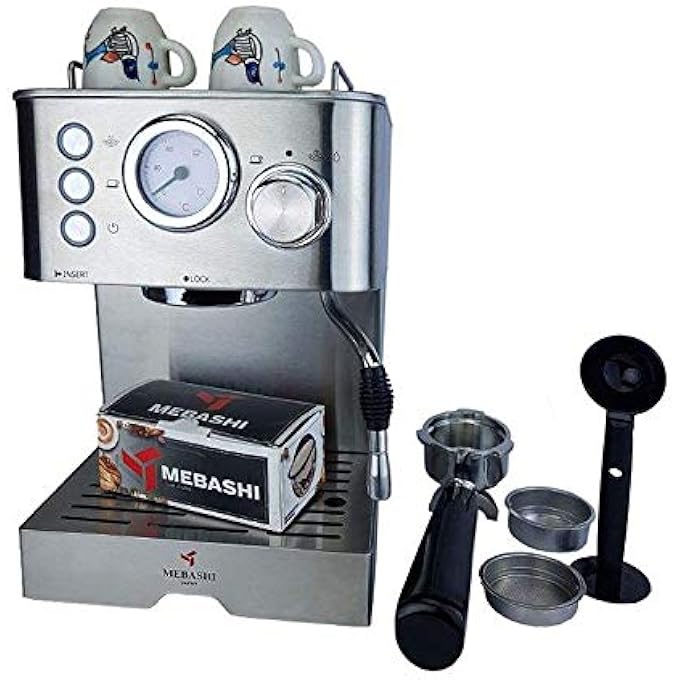 Mebashi Espresso Coffee Machine Stainless Steel   MeEcm2014 - Image 4