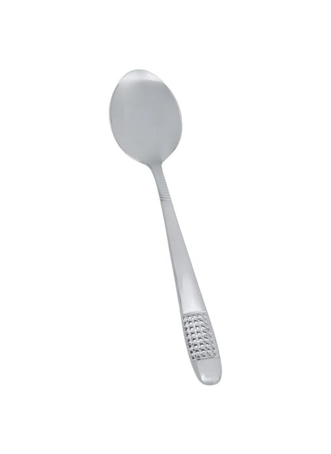 Embossed silver tea spoon set 6 pieces