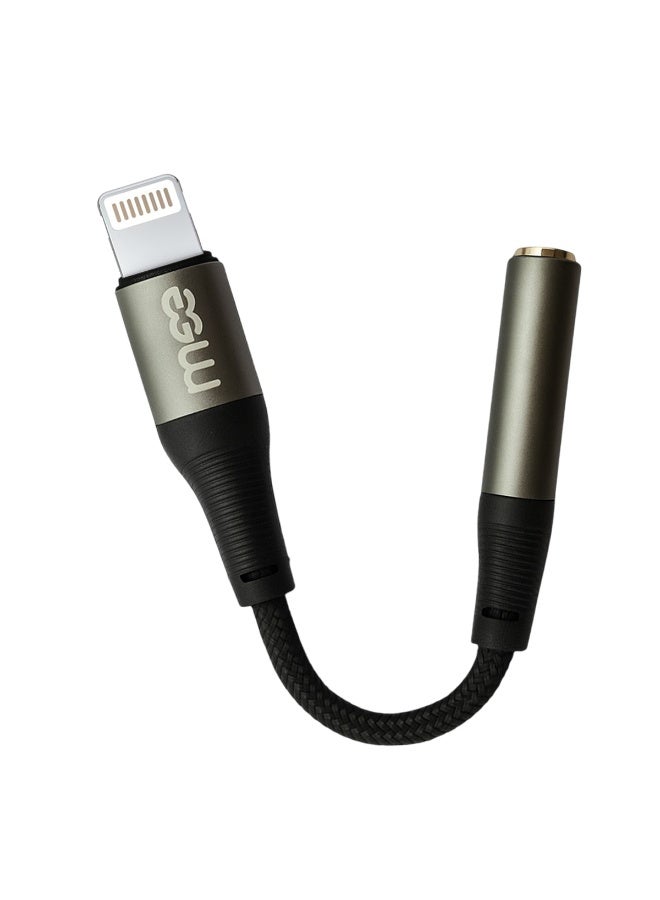 آیمی محول كابل صوت iMee IM-232 Lightning إلى كابل صوت AUX أنثى مقاس 3.5 مم - سلسلة PowerPort، سلك مضفر قصير بطول 0.12 متر لجميع أجهزة iOS المزودة بمقبس Lightning (iPhone/iPad) - جودة صوت أصلية بدون فقدان، ودعم متعدد الوظائف للمكالمات والموسيقى والألعاب والملاحة - سلك نحاسي نقي متين ومضاد للتشابك - Image 2