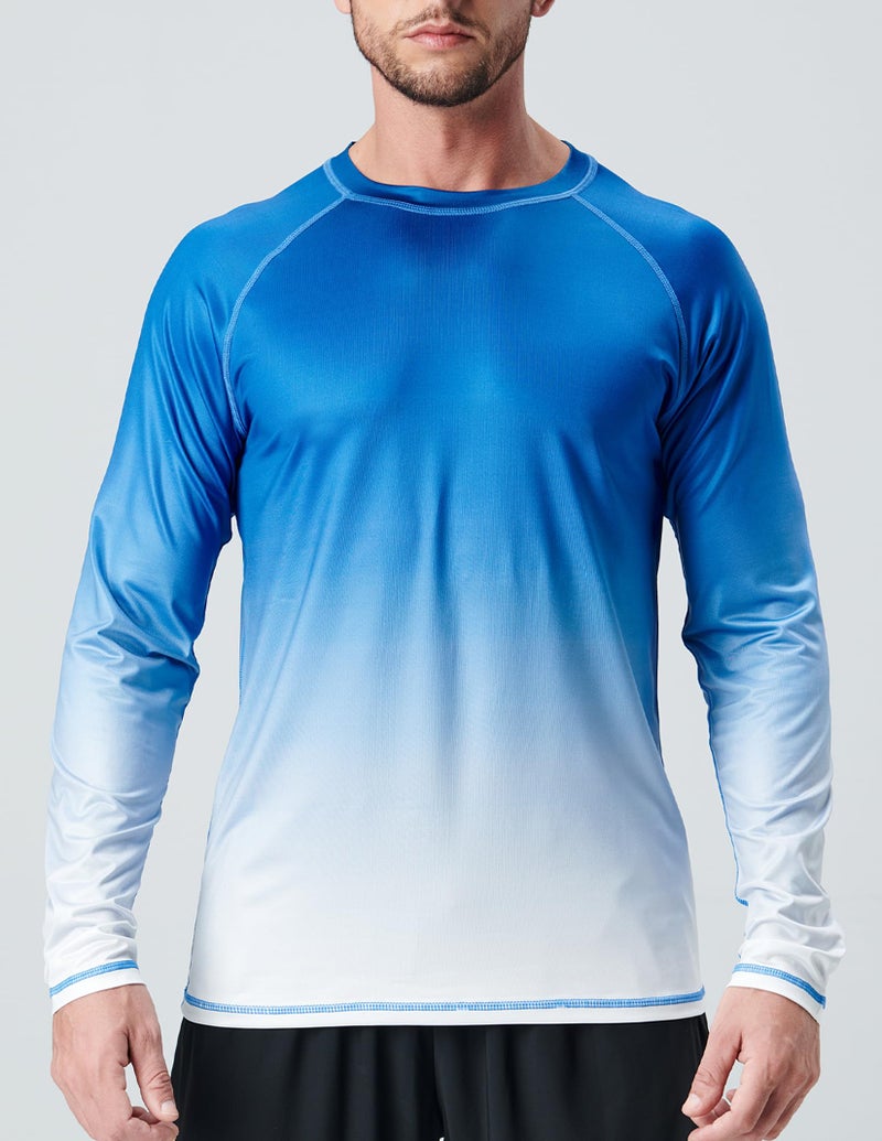 Liberty Pro 2 Pack Men’s Rash Guard Long Sleeve Swim Shirts UPF 50+ Sun Protection – Quick Dry Lightweight UV Fishing Surf Shirt (Set 4, 3X-Large) - Image 2