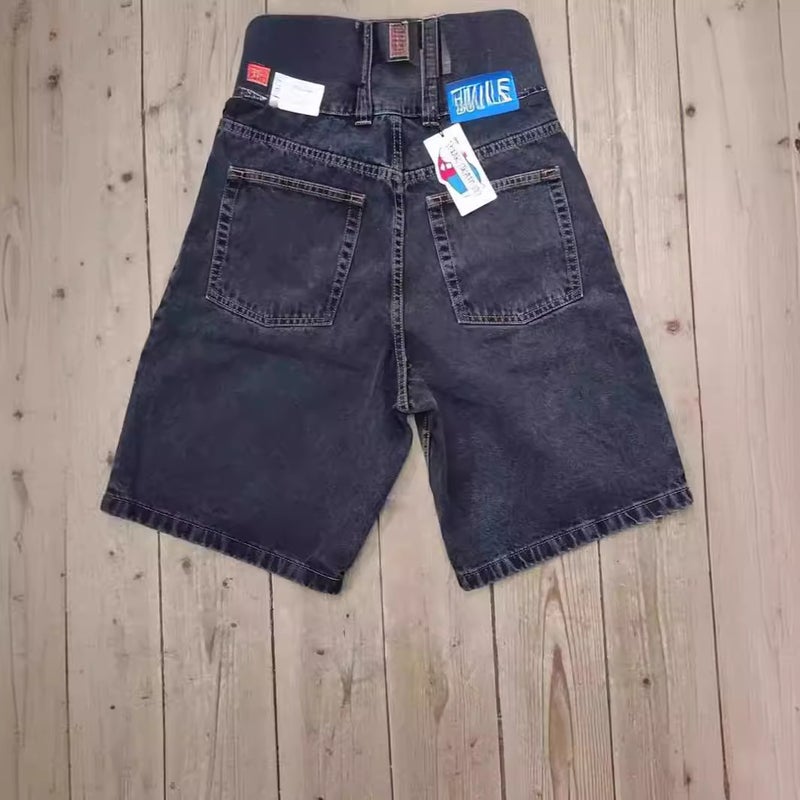Fashion Brand Polar Big Boy Hip-Hop Wide-Leg Denim Shorts Men'S Fashionable Loose Casual Five-Point Jeans - Image 2