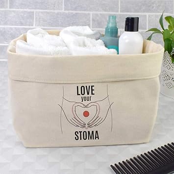 Azeeda Large Love Your Stoma Canvas OrganiserStorage Bag OR00031943 - Image 2