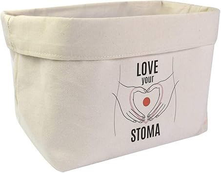 Azeeda Large Love Your Stoma Canvas OrganiserStorage Bag OR00031943 - Image 1