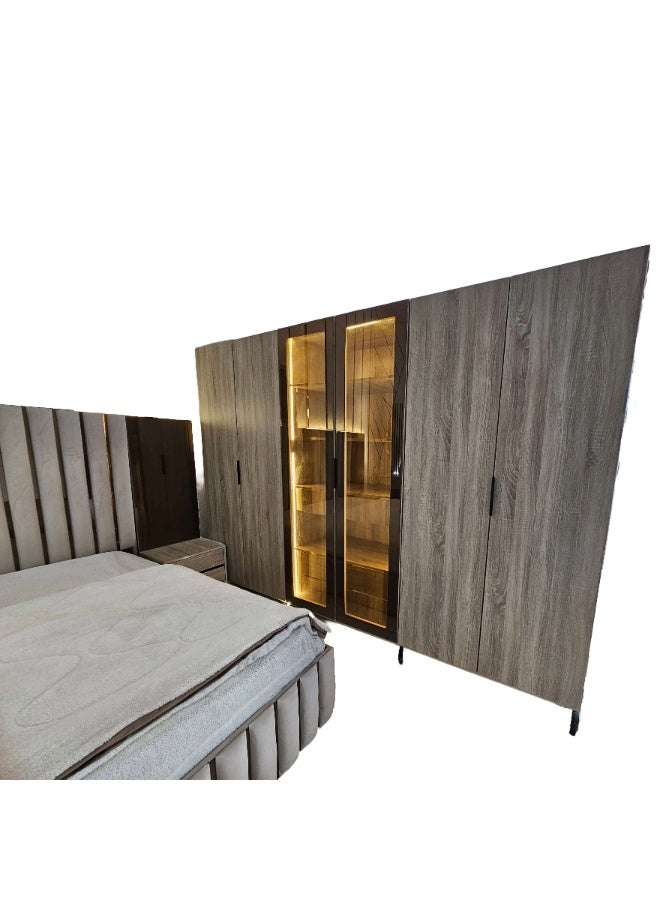 Mardod Saudi Bedroom With Wardrobe Made of Thai MDF Wood MS_BR_0045 - Image 2