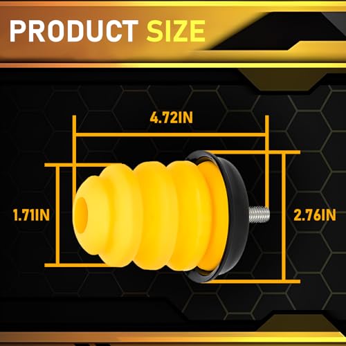 Gagsu Rear Axle Bumper with Nuts 15712438 523-049 Compatible with Chevy Silverado 1500 and GMC Sierra 1500 Rear Jounce Bumper 1999-2007 (yellow) - Image 5