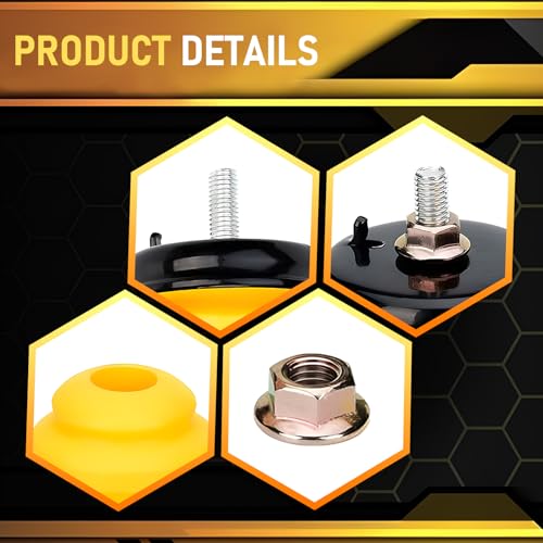 Gagsu Rear Axle Bumper with Nuts 15712438 523-049 Compatible with Chevy Silverado 1500 and GMC Sierra 1500 Rear Jounce Bumper 1999-2007 (yellow) - Image 4