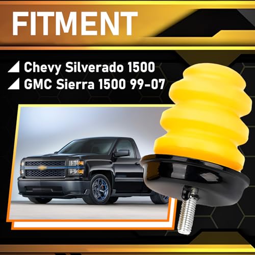 Gagsu Rear Axle Bumper with Nuts 15712438 523-049 Compatible with Chevy Silverado 1500 and GMC Sierra 1500 Rear Jounce Bumper 1999-2007 (yellow) - Image 2