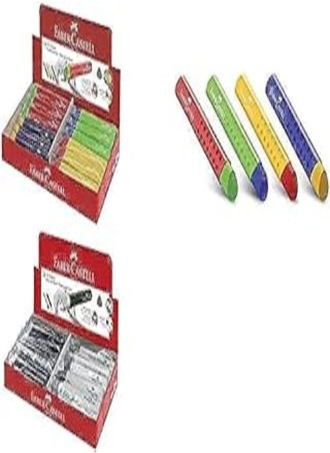 Faber-castell- tri eraser with ergonomic triangular protective sleeve 182334