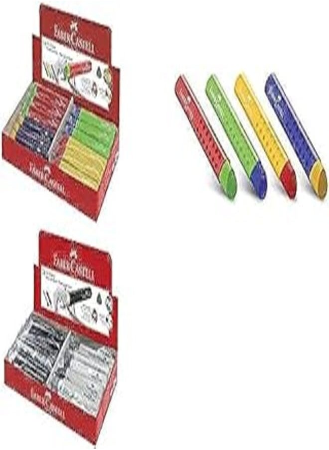 FABER-CASTELL - Faber-castell- tri eraser with ergonomic triangular protective sleeve 182334 - Image 1