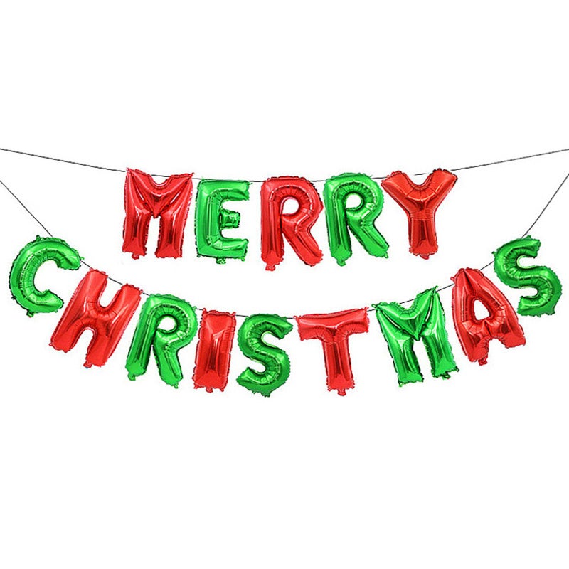 Soochat Merry Christmas Balloons Banner Christmas Letter Aluminum Foil Balloons Xmas Party Supplies Decorations Home Party Decor - Image 3