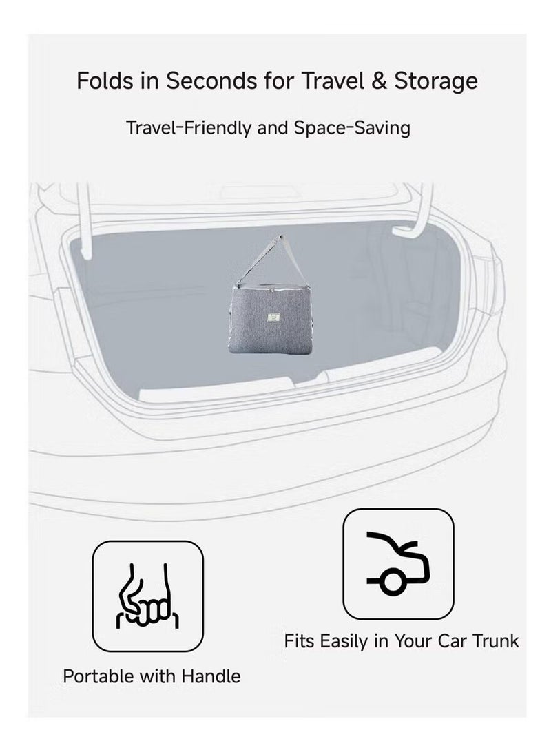 AGREON Baby Lounger for Newborn to Toddler 0-24 Months - Portable Infant Lounger Bed with Breathable Cotton, Adjustable Size & Lengthen Space Travel Strap for Home, Outdoor (BROWN) - Image 5