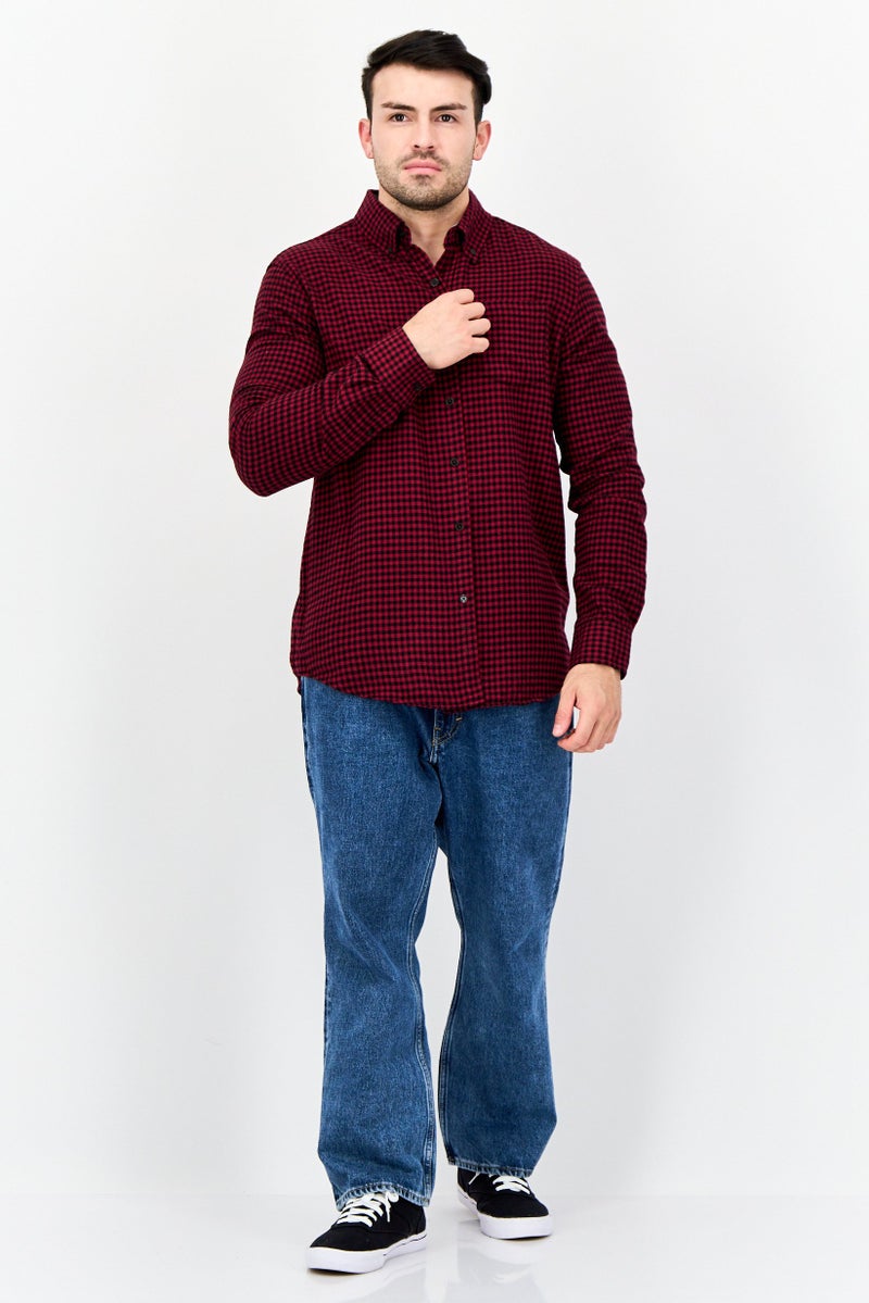 Chaps Men Regular Fit Plaid Long Sleeve Casual Shirts, Multicolor - Image 2