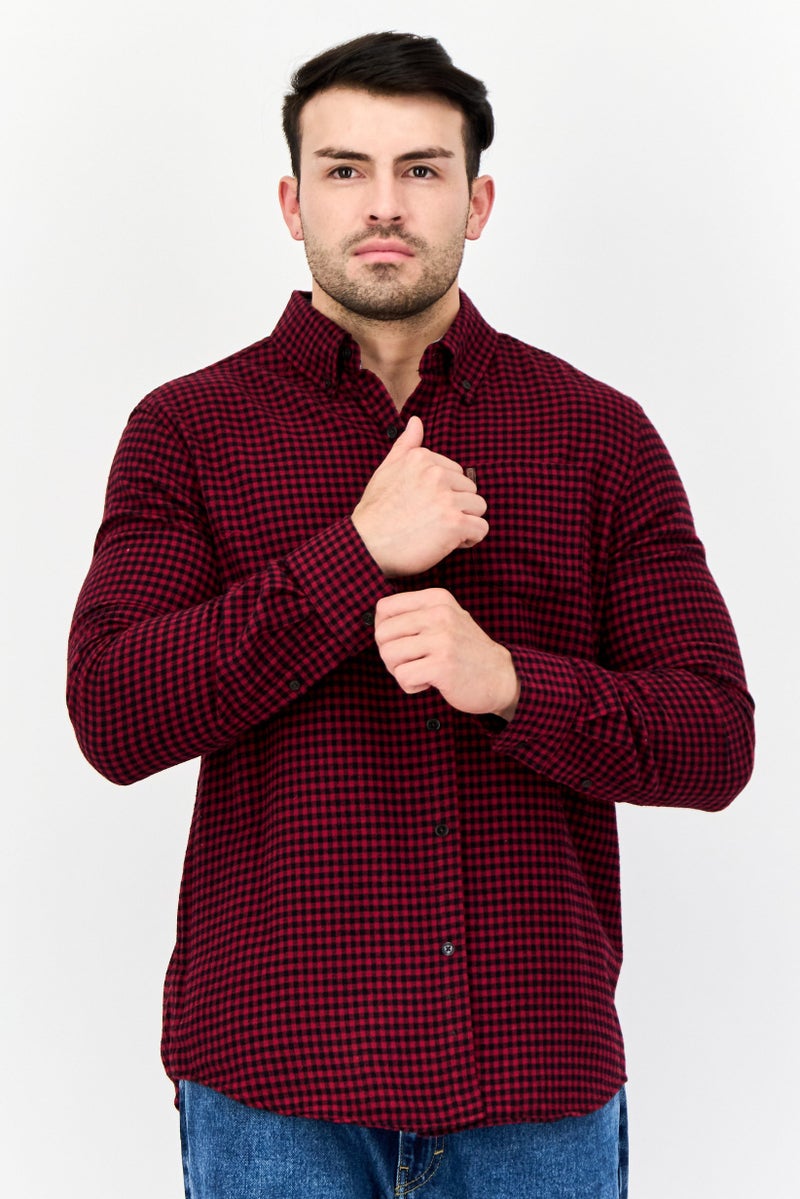 Chaps Men Regular Fit Plaid Long Sleeve Casual Shirts, Multicolor - Image 1