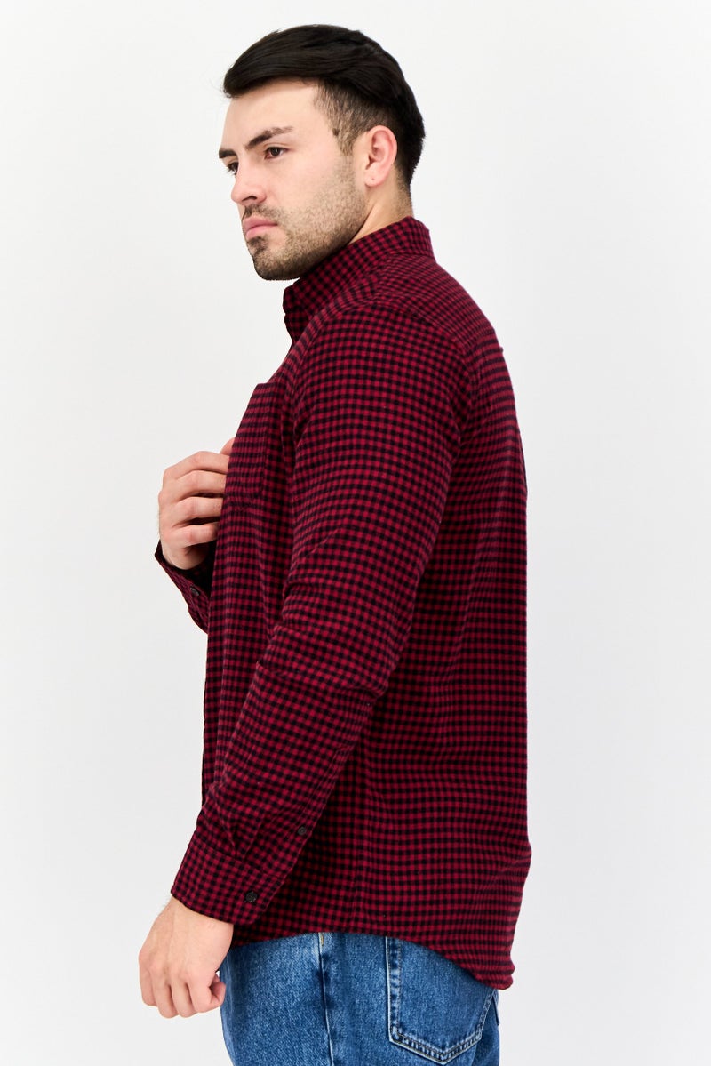 Chaps Men Regular Fit Plaid Long Sleeve Casual Shirts, Multicolor - Image 3