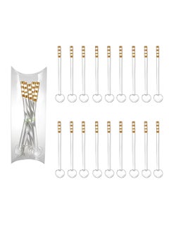 BLACKSTONE Uncam Estikana Spoon, Glass Spoons perfect for Espresso Set of 18 Pcs (11cm)  - Image 1