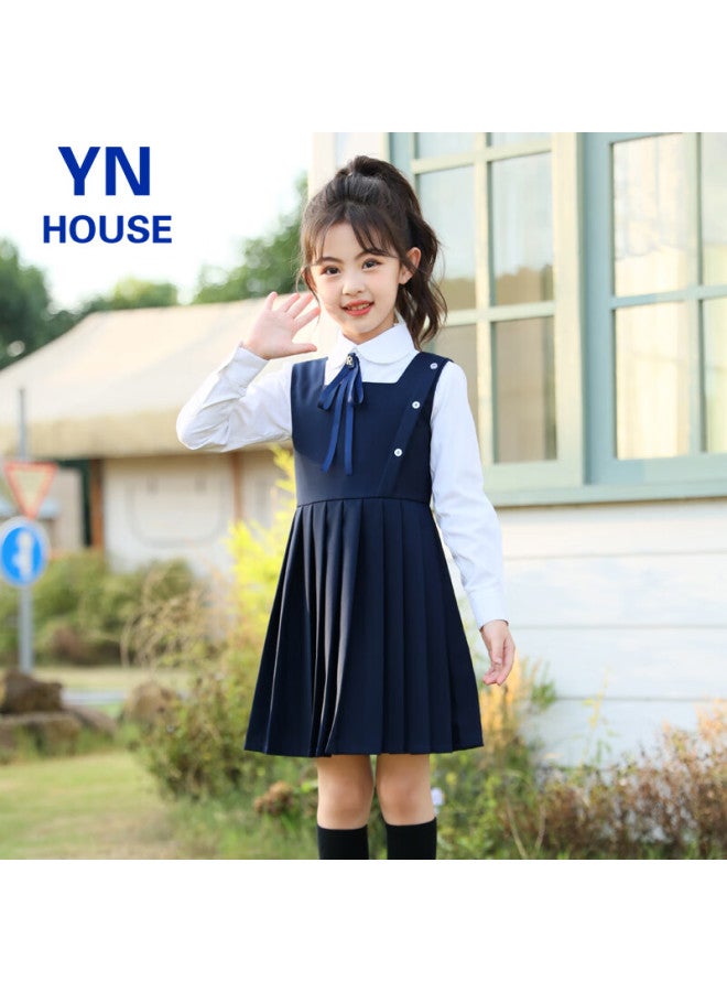 Yinuofang Girls' Dress Set, Class Uniform, Children's Children's Day Graduation Season School Uniform, Host Performance Costume - Image 1