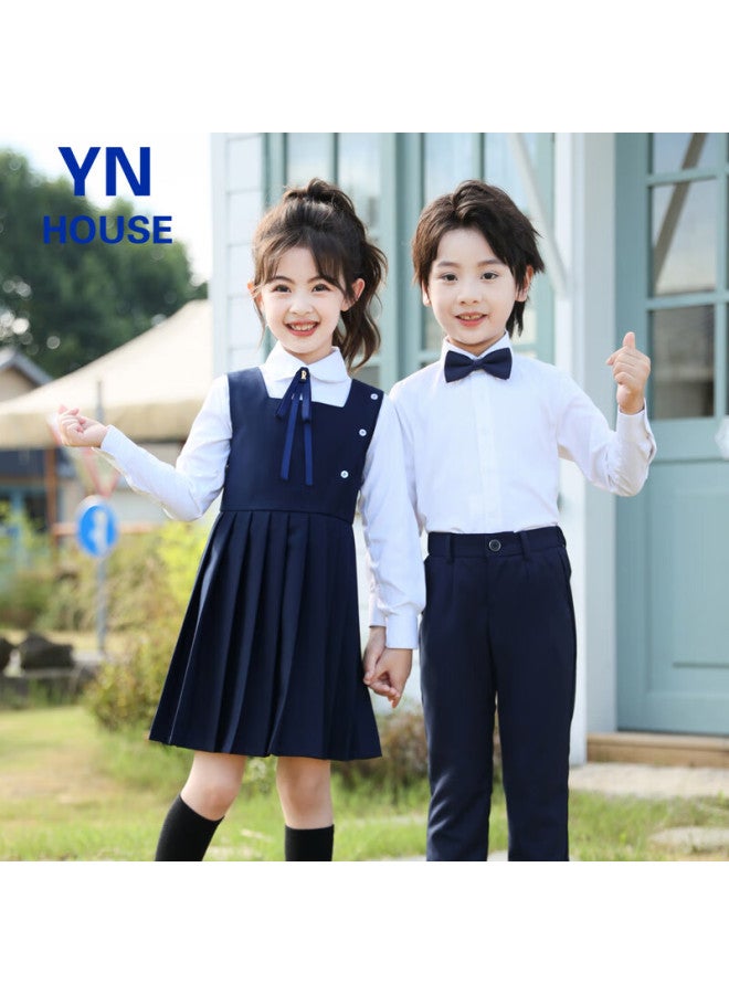 Yinuofang Girls' Dress Set, Class Uniform, Children's Children's Day Graduation Season School Uniform, Host Performance Costume - Image 3