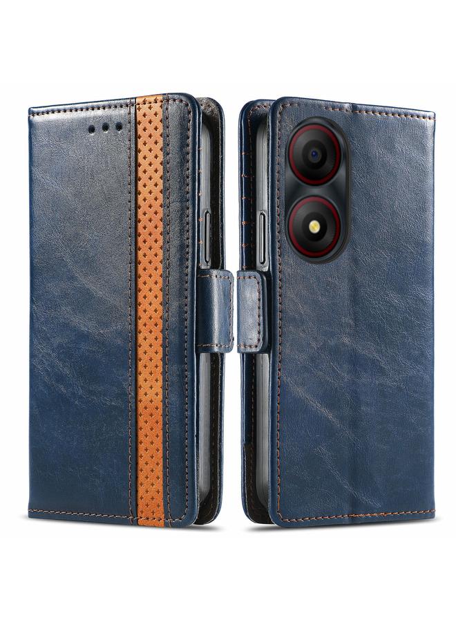 Case For ZTE Blade A34 CaseNeo Splicing Dual Magnetic Buckle Leather Phone Case