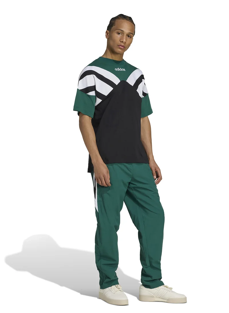 adidas Originals 3 Stripe Colour Block Cutline T-Shirt