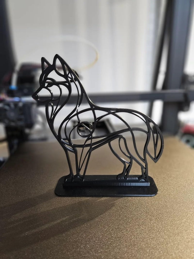 EROTNGO EROTNGO3896 Geometric Cute Low Poly Cartoon Hero Movie Action Figure Plastic Abstract Line Art Husky Home Statue Home Room Minimalist Best Home Home Decor Room Sweet Best Good Looking Decor - Image 3