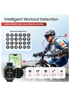 SWISS MILITARY Swiss Military DOM7 Smartwatch 1.43" AMOLED, Bluetooth Calling, Multi Language, Health & Sports Tracking, Wireless Charging, 7 Days Battery, IP67, iOS/Android Compatible, Gun Metal Frame & Black Strap  - Image 2