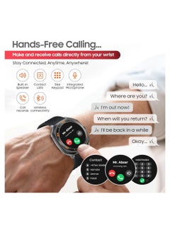 SWISS MILITARY Swiss Military DOM7 Smartwatch 1.43" AMOLED, Bluetooth Calling, Multi Language, Health & Sports Tracking, Wireless Charging, 7 Days Battery, IP67, iOS/Android Compatible, Gun Metal Frame & Black Strap  - Image 5
