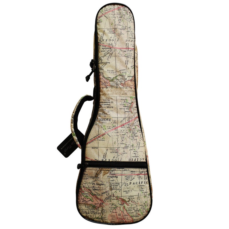MUSIC FIRST Original Design Ancient Map Waterproof ukulele case ukulele bag ukulele cover New Arrial Fit for 2324 inch Concert Ukulele
