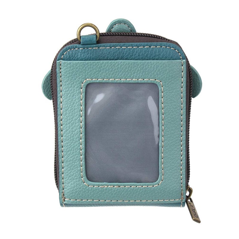 CHALA RFID Cute-C Credit Card Holder Wallet Wristlet - Women Faux Leather Cute-C with Strap - Turtle - Image 3